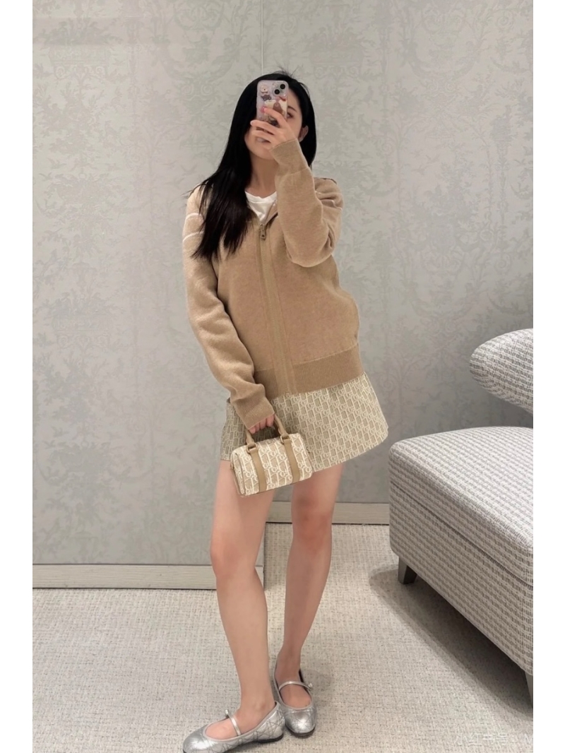 Dior Exclusive Limited-Edition MissDior Monogram Jacquard Cashmere Zip Hoodie