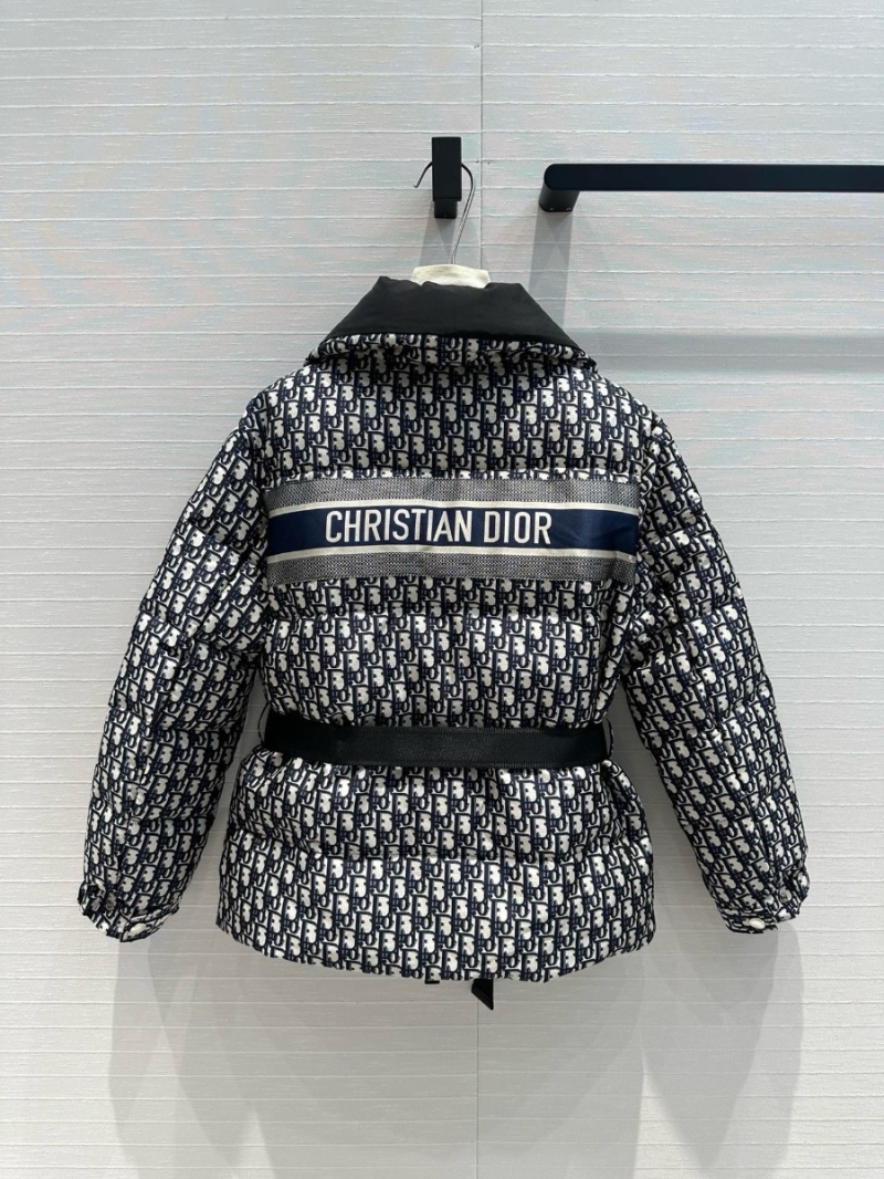 Dior Stand Collar Down Jacket with Oblique Jacquard