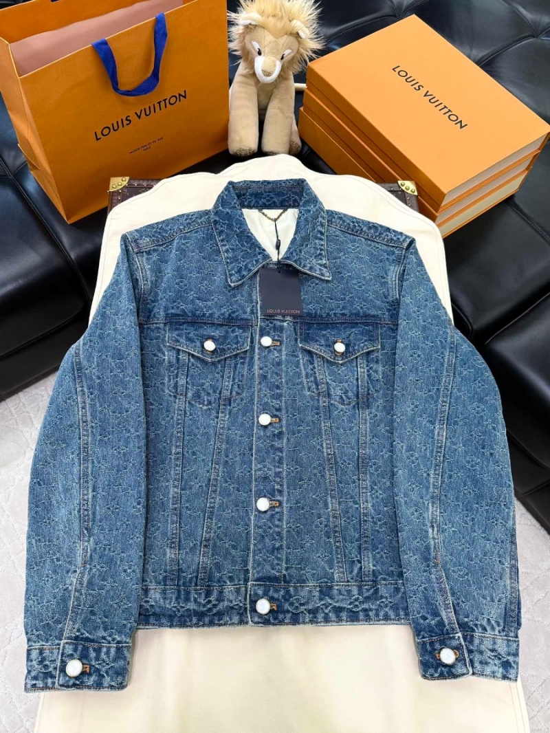 Louis Vuitton LV 2025SS Luxurious Monogram Denim Jacket - Blue