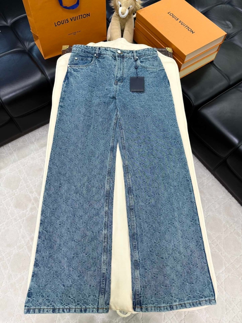 Louis Vuitton LV 2025SS Sophisticated Monogram Jeans - Blue