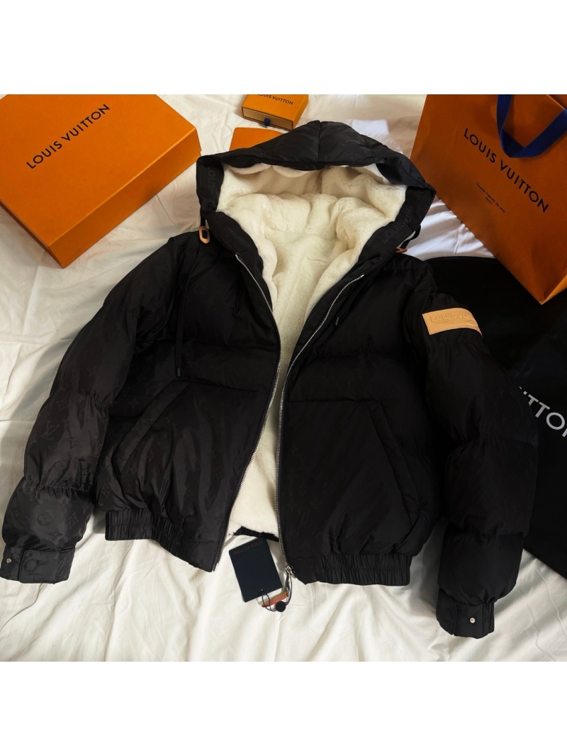 Louis Vuitton LV Monogram Fleece-Lined Padded Jacket