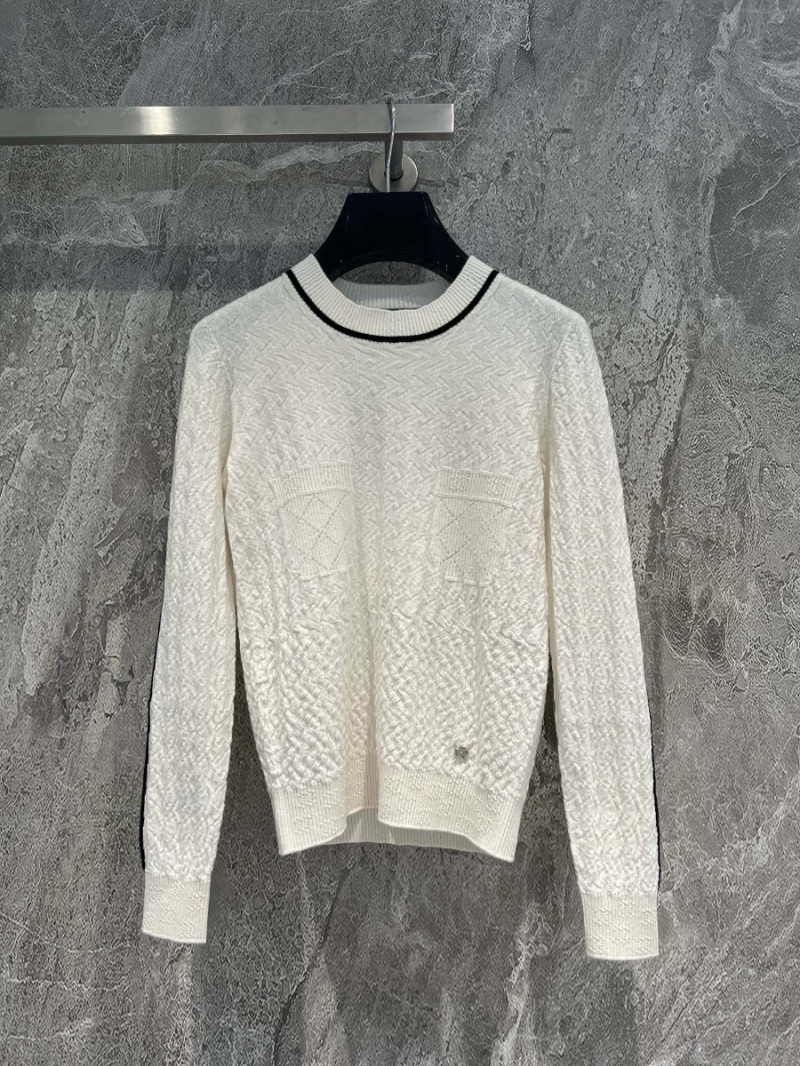 Chanel 23K Cashmere Top White