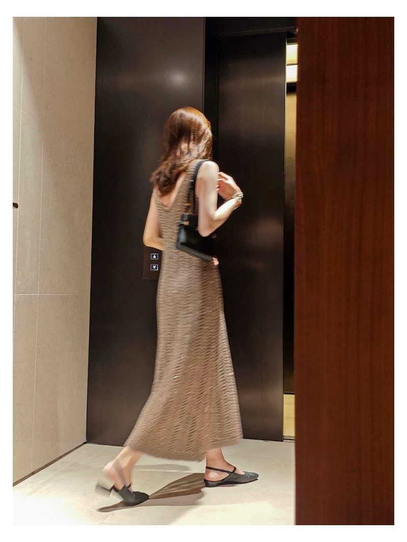 Brunello Cucinelli Exclusive Collection Openwork Sequin Knit Slip Dress Coco