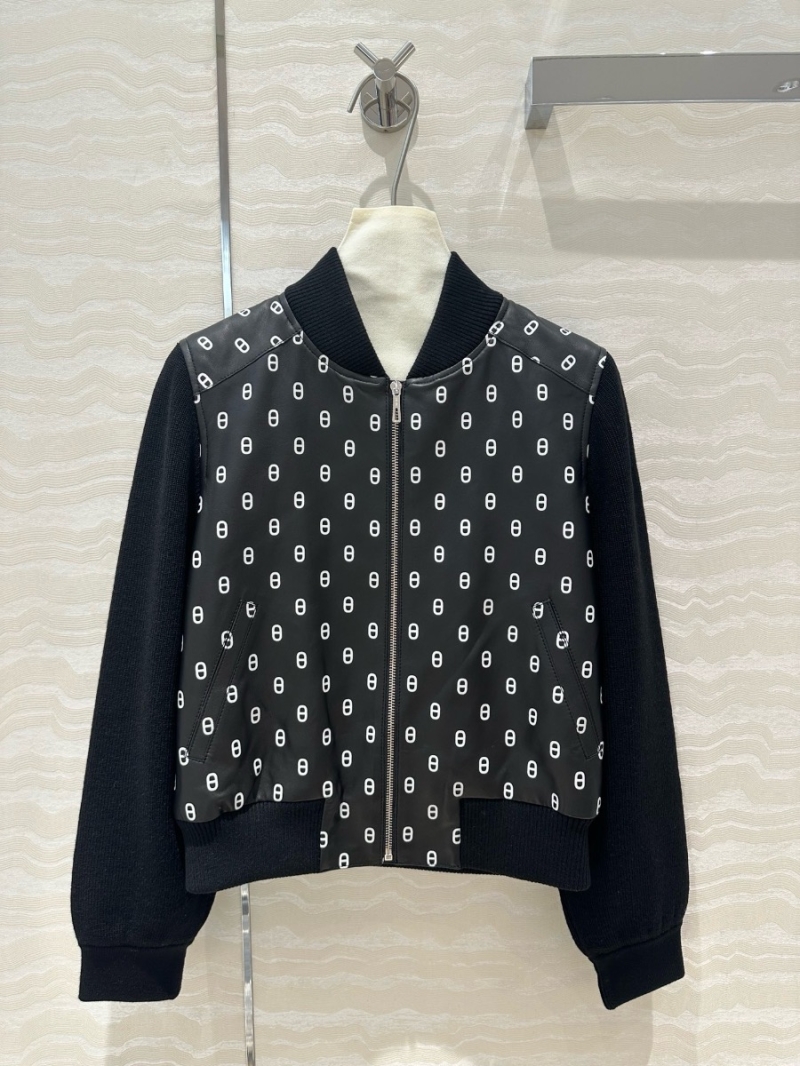 Hermes Luxurious Lambskin Leather Jacket Black