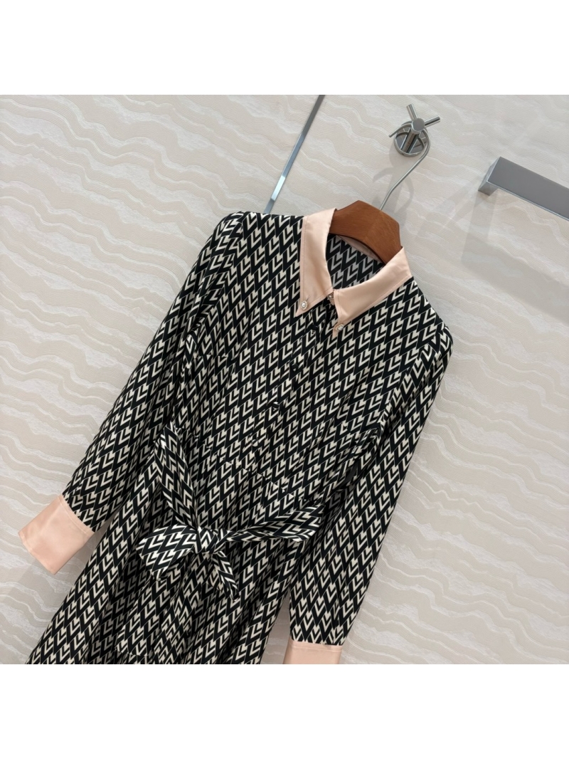 Valentino 25s Spring/Summer Geometric Print Silk Dress