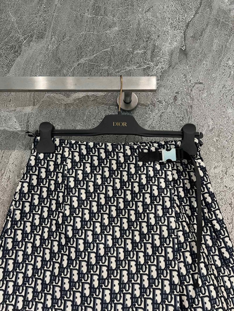 DIOR Spring Oblique Jacquard Blue Print Shorts