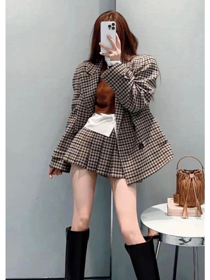 Miu Miu Houndstooth Wool Blazer