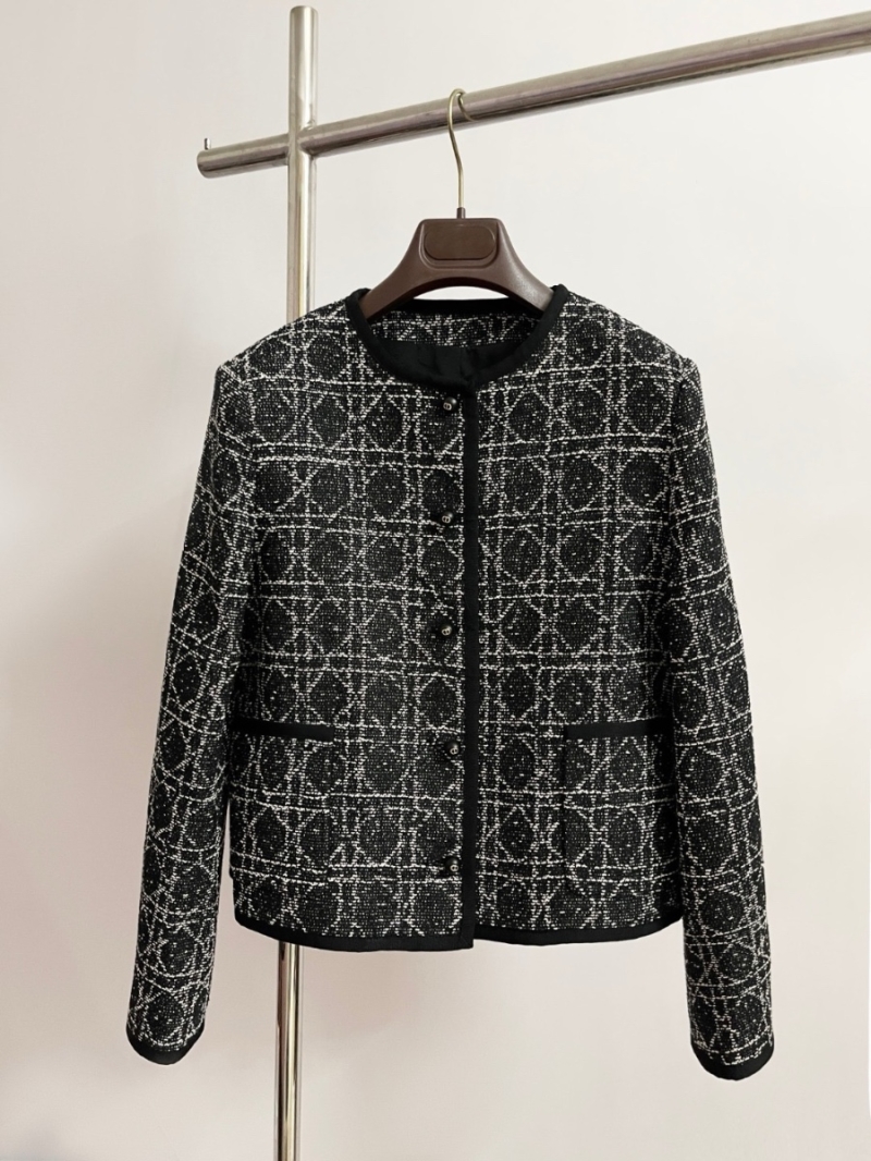 Dior Geometric Pattern Tweed Jacket