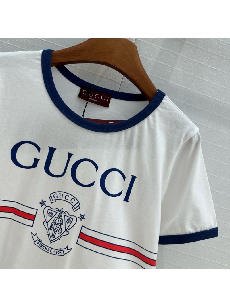 Gucci '25 Early Spring Blue-Tone Logo T-Shirt