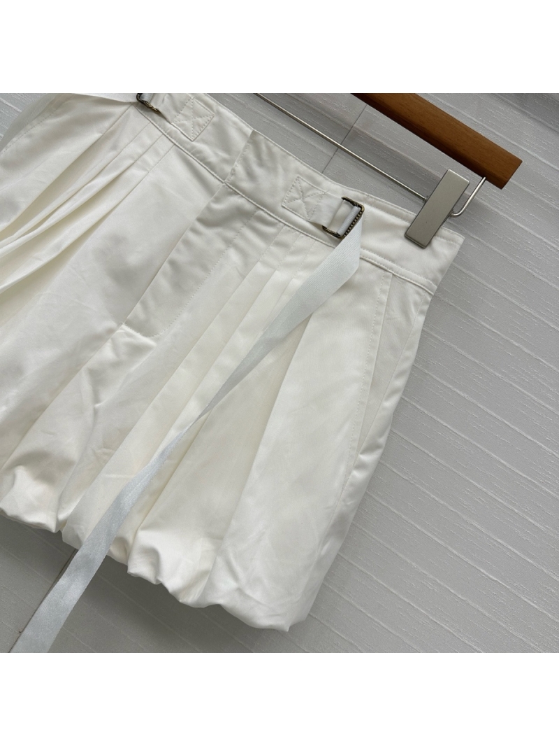 Chloe Exclusive 25SS Webbing Balloon Shorts white
