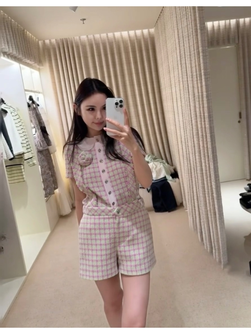 Chanel Exclusive Limited-Edition 25S Pastel Tweed Suspender Shorts