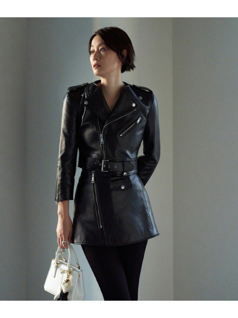 Prada Cropped Leather Biker Jacket – Premium Lambskin