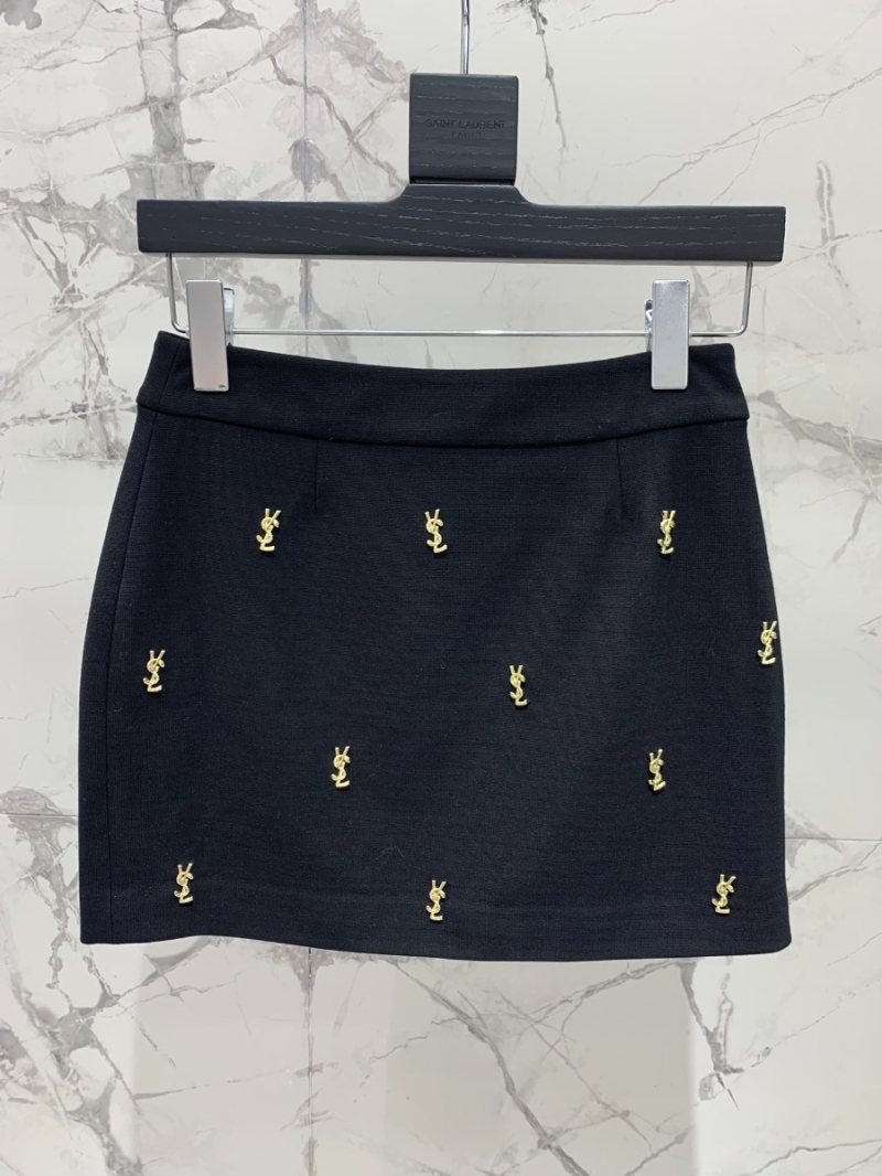 SAINT LAURENT Classic Serpent Chain A-Line Skirt