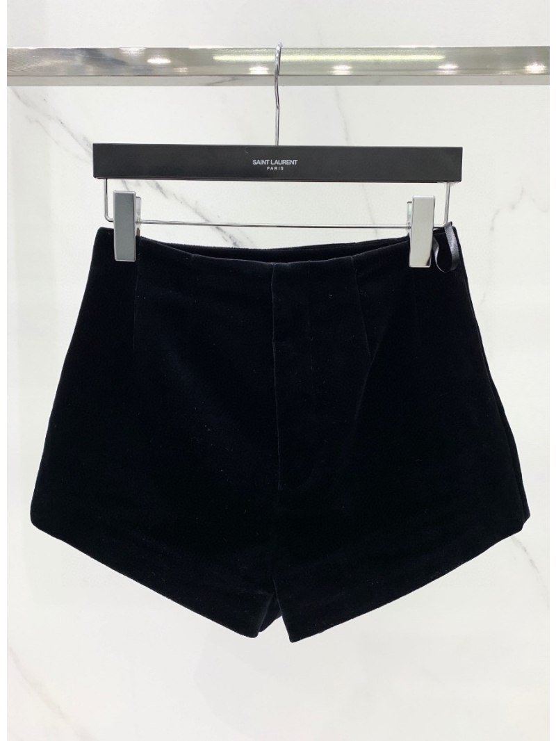  Saint Laurent YSL Velvet Super Shorts