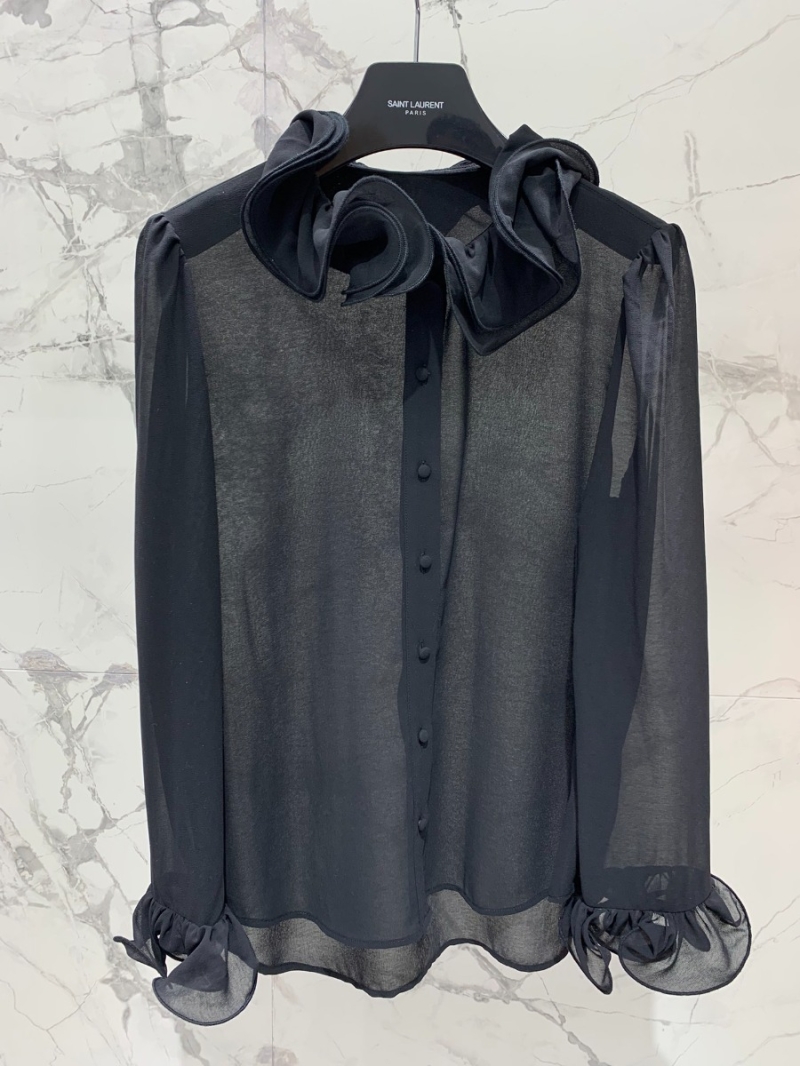 YSL Saint Laurent Floral Ruffle Blouse: Embrace Spring's Elegance