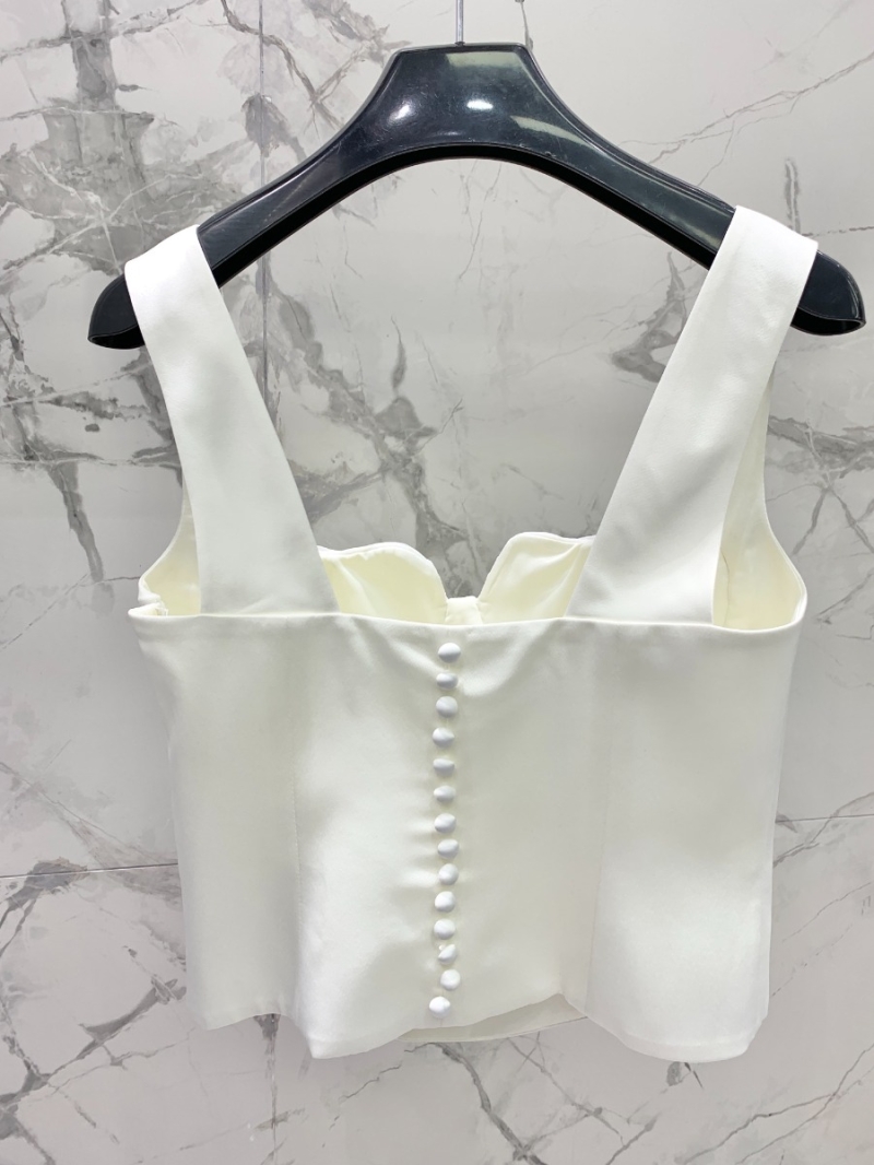 Saint Laurent Sagrada 2024 Exclusive Vintage Collection Heart-Strap Top white