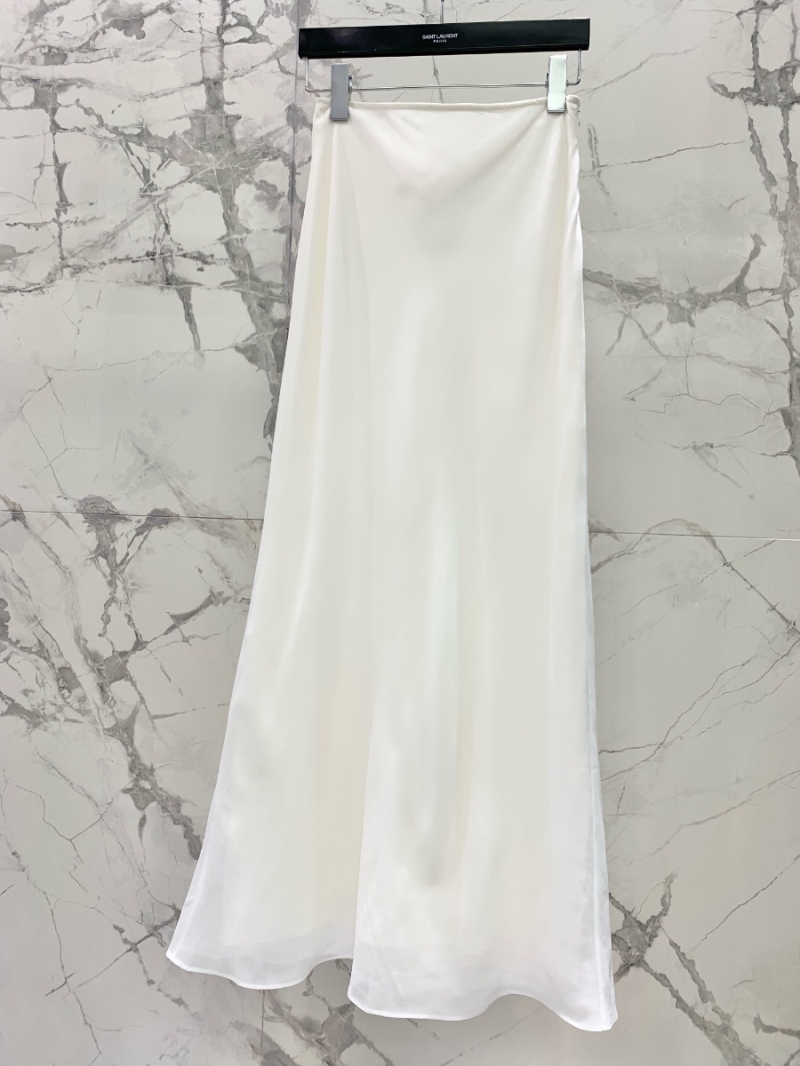 SAINT LAURENT Exclusive Retro Collection Elegant Skirt White