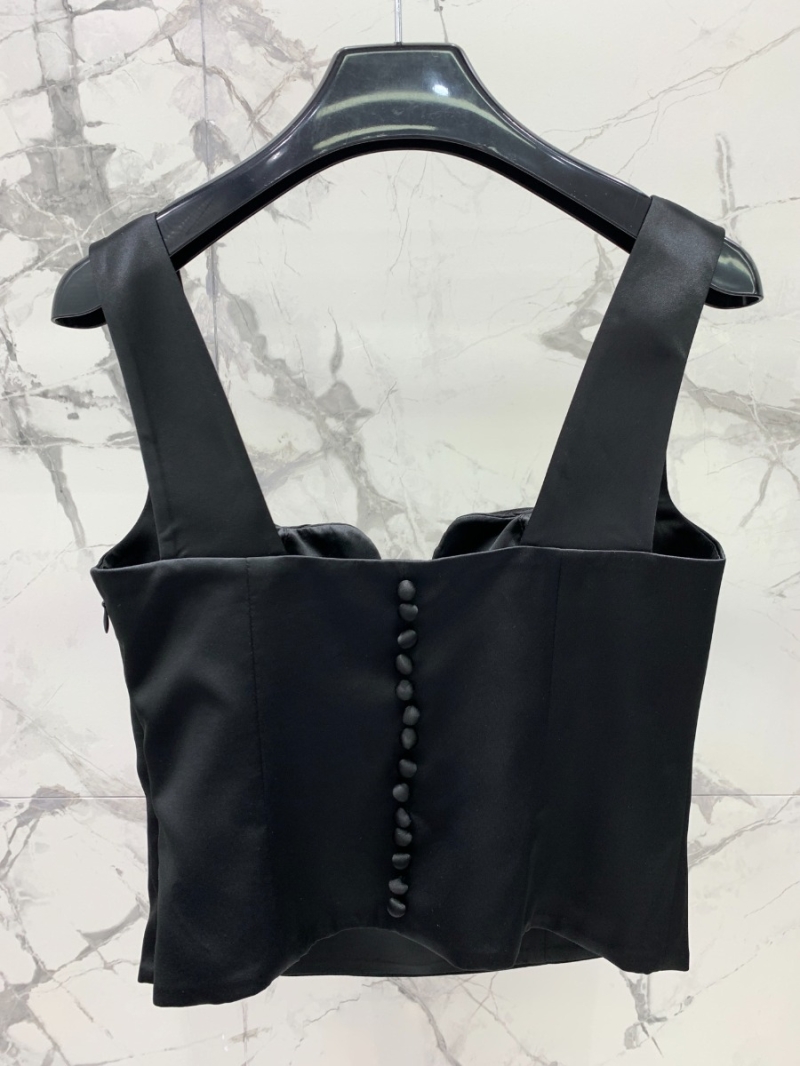 Saint Laurent Sagrada 2024 Exclusive Vintage Collection Heart-Strap Top black