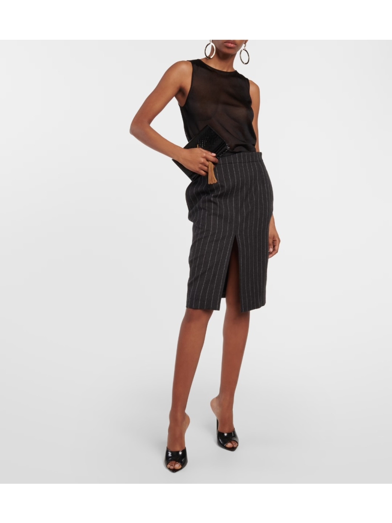 SAINT LAURENT Summer Collection Sleeveless Black Tank Top