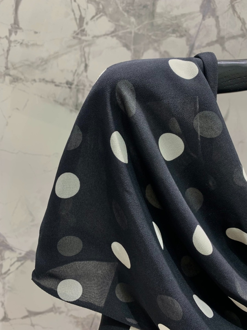 YSL Saint Laurent Polka Dot Georgette Blouse – Summer Romance Edition