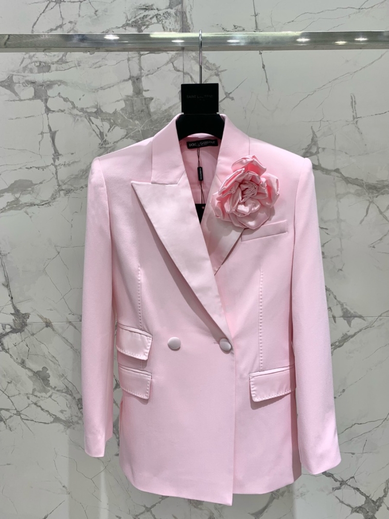 Dolce & Gabbana D&G Floral Beaded Blazer Pink