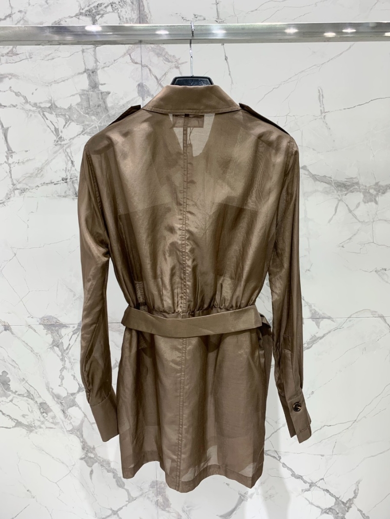 SAINT LAURENT Sheer Safari Silk Cotton Blouse