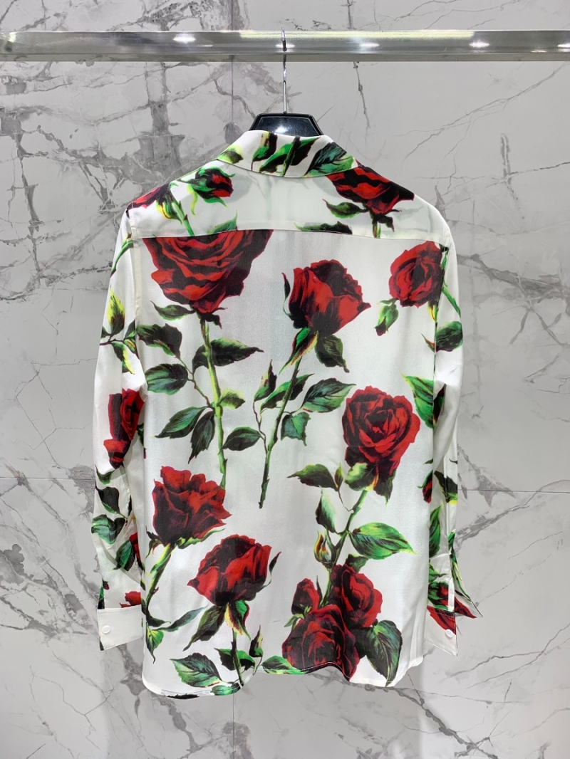 SAINT LAURENT Resort Collection Luxurious Silk-Cotton Blouse