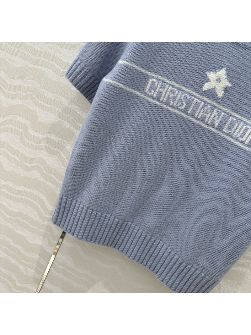 Dior Miss Dior 2025 Early Spring Limited Edition Star Cashmere Short-Sleeve Sweater