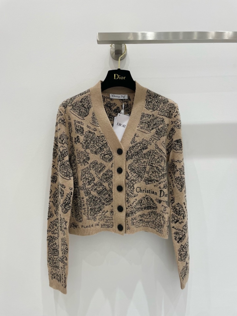 Dior Plan de Paris Embroidered Cashmere Cardigan