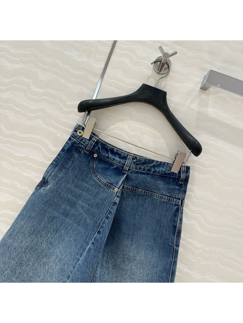 Loewe Multi-Way Asymmetric Denim Skirt – Vintage Wash Blue