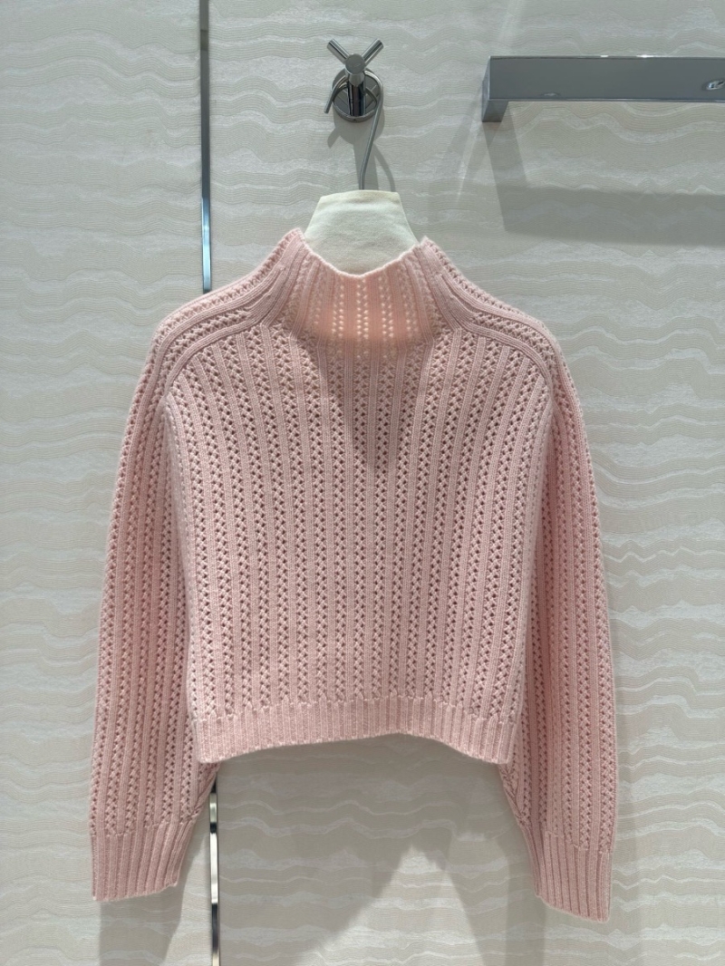Max Mara Reversible Front Back Cashmere Sweater Pink
