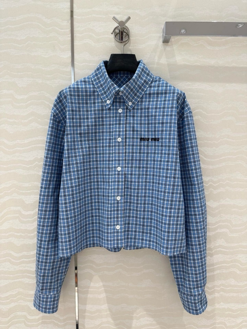 Miu Miu Plaid Cropped Shirt – Intellectual Academy Style