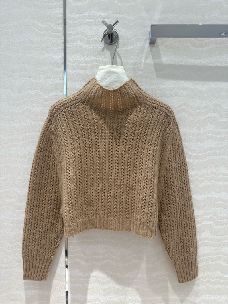 Max Mara Reversible Front Back Cashmere Sweater Beige