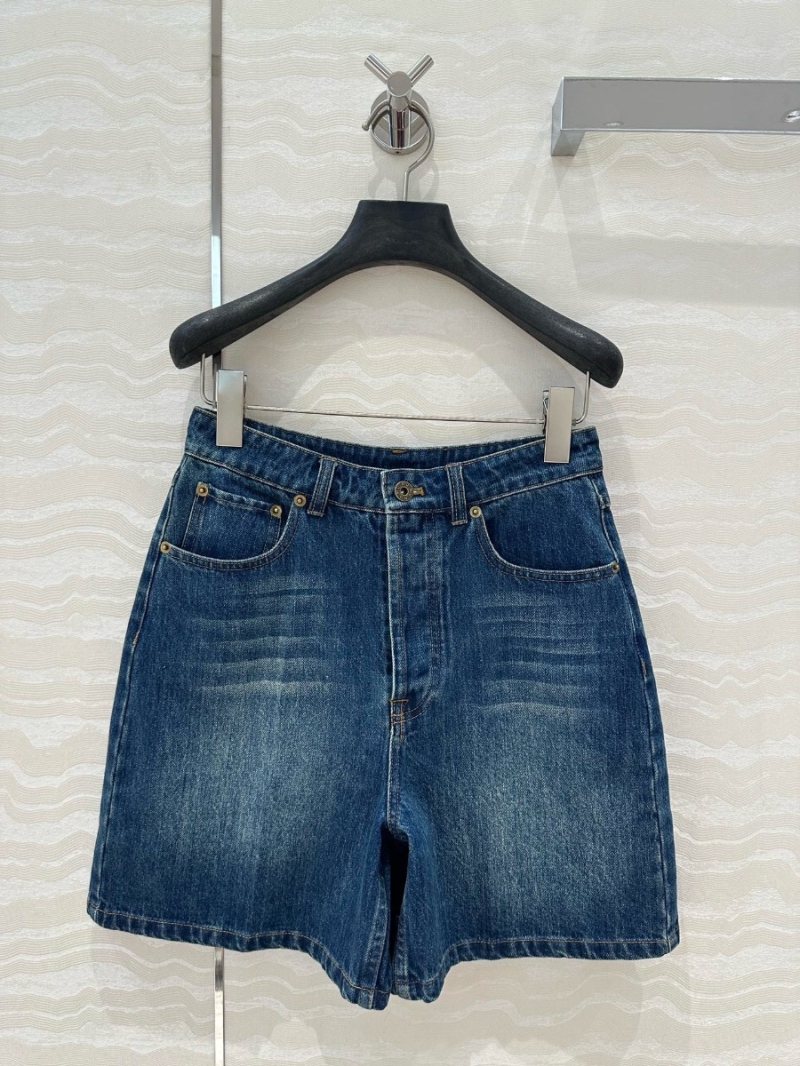 Miu Miu Academy-Style Washed Denim Bermuda Shorts – Sweet and Edgy