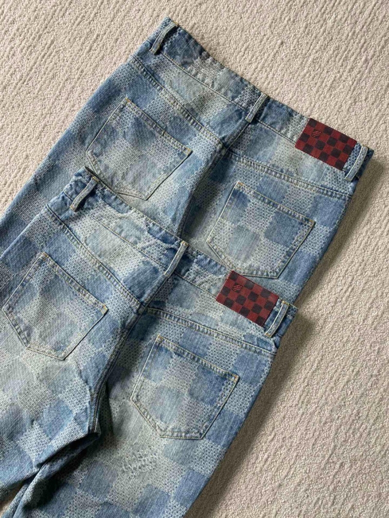 Louis Vuitton Collection Damier Flare Denim Suit - Checkerboard Jeans