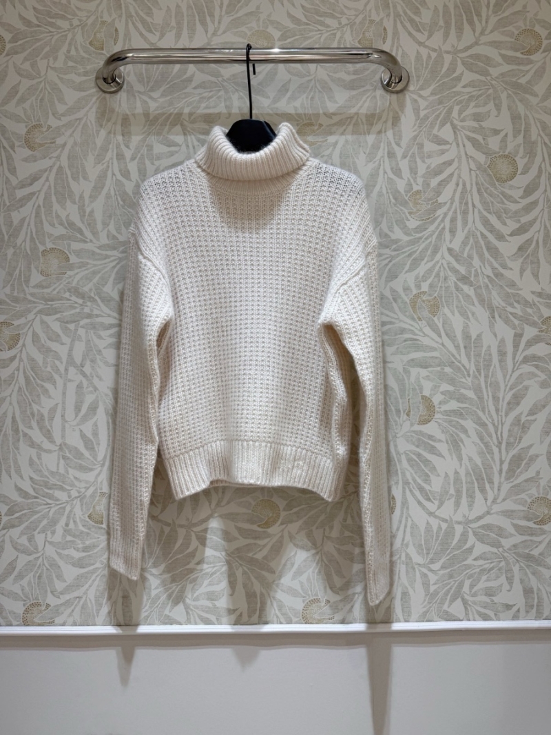 Gucci Waffle-Knit Cashmere-Silk Turtleneck Sweater