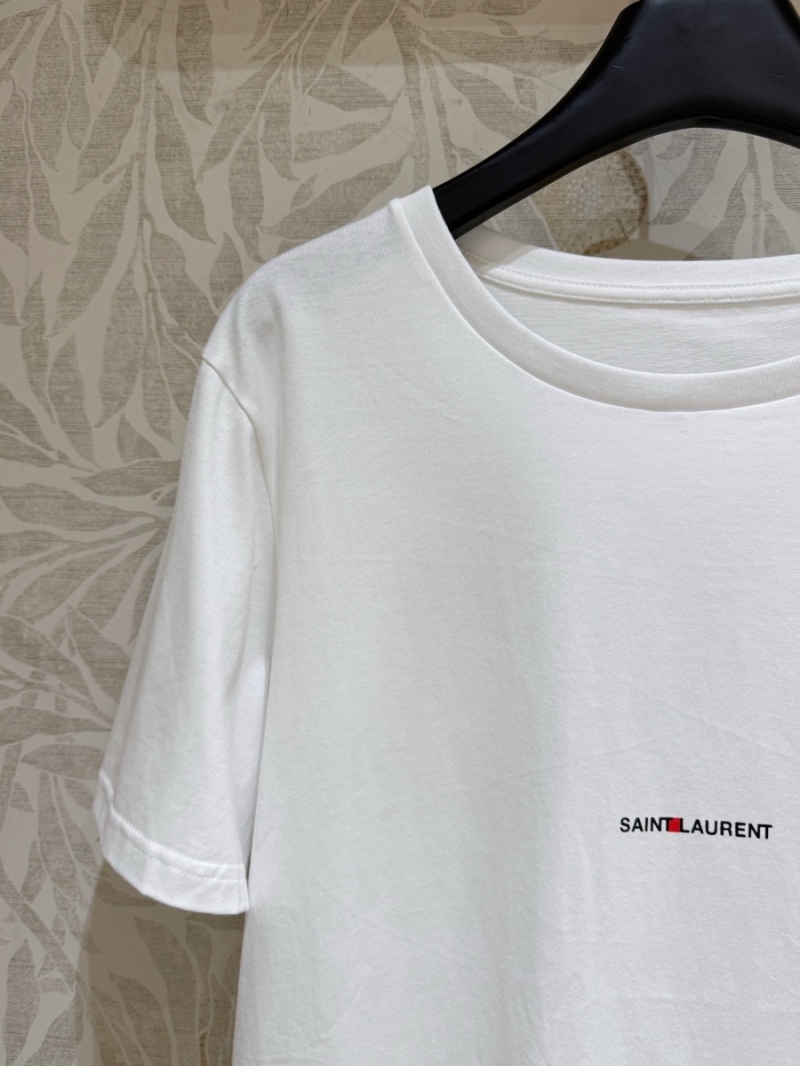 YSL Saint Laurent Logo Cotton T-Shirt