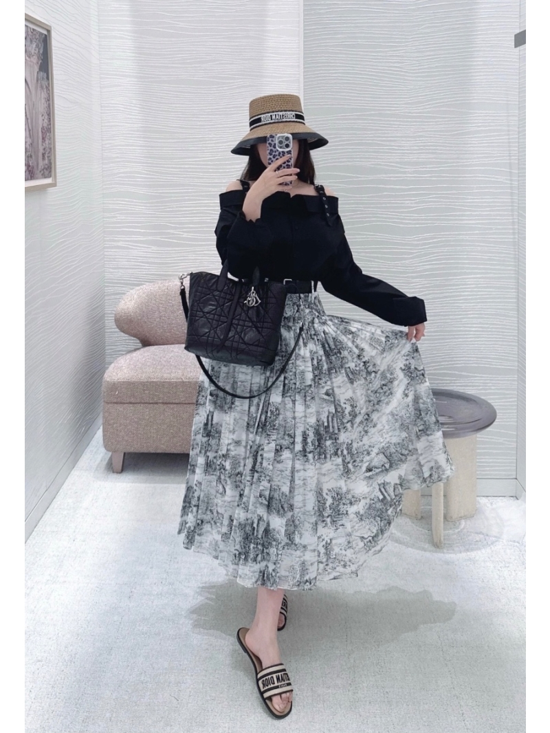 Dior 2025 Cruise Romantic Toile de Jouy Midi Skirt
