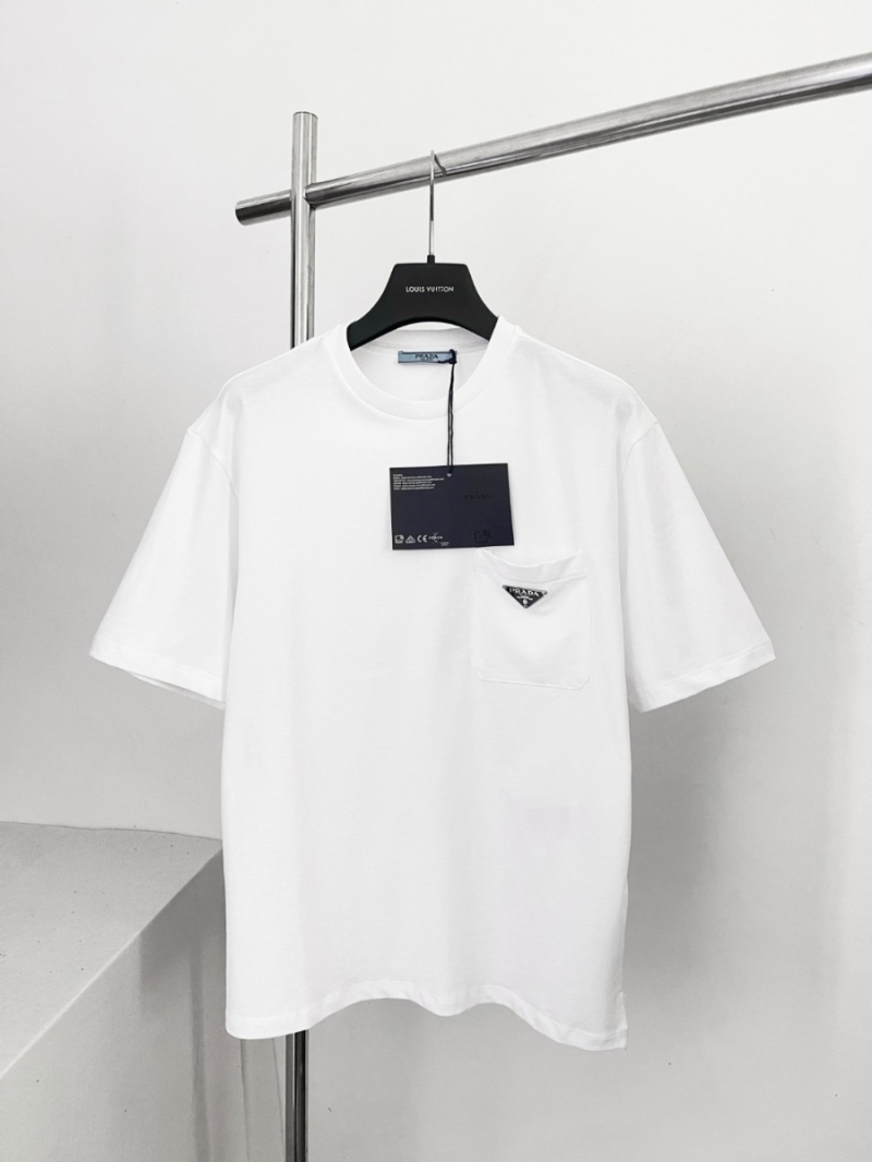 Prada Pocket Triangle Logo T-Shirt White
