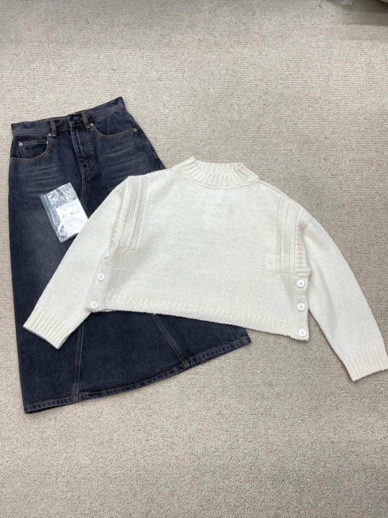 Dior Fall Limited Edition Relaxed Knit Wool Sweater Cropped Top