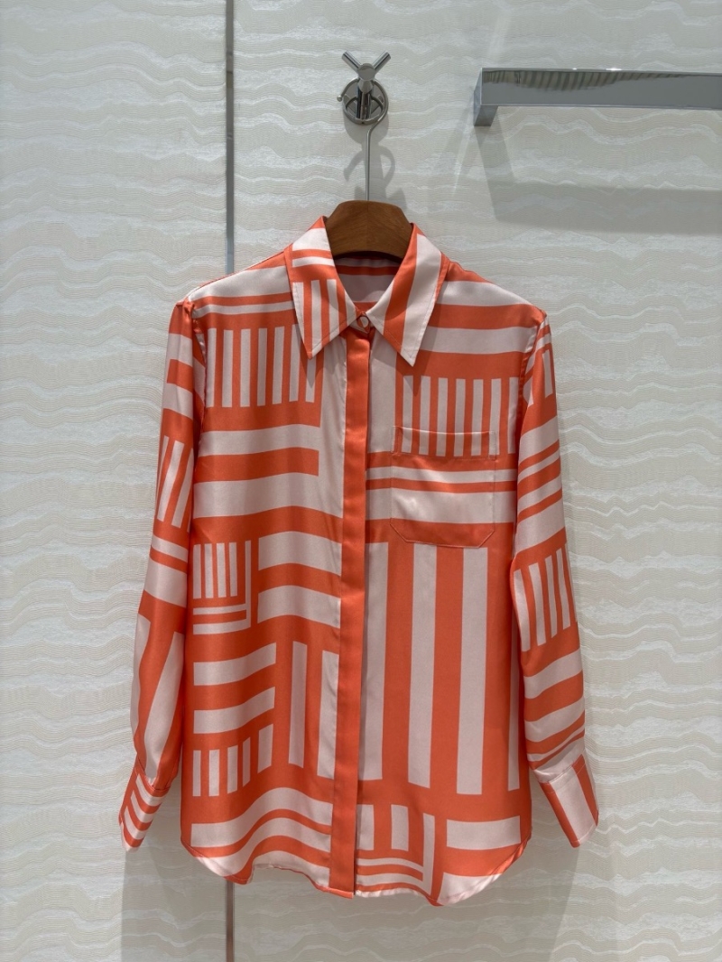 Fendi Vibrant Geometric Print Silk Shirt