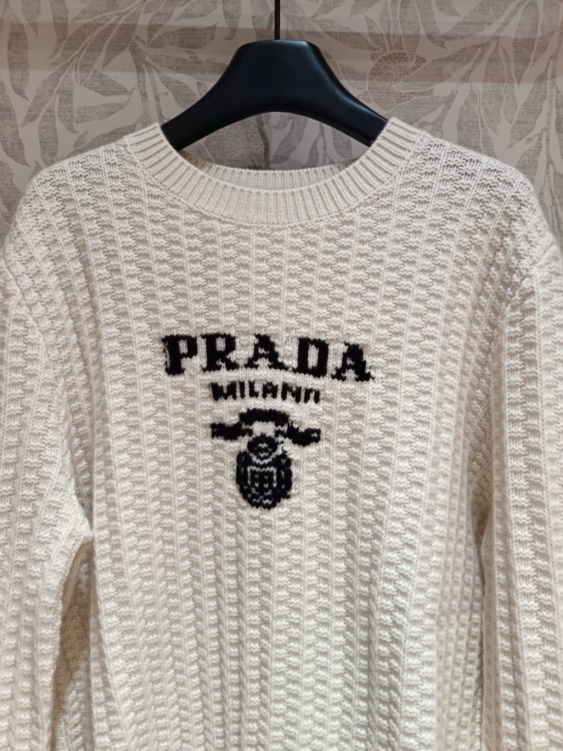 Prada Waffle Knit Luxe Cashmere Sweater