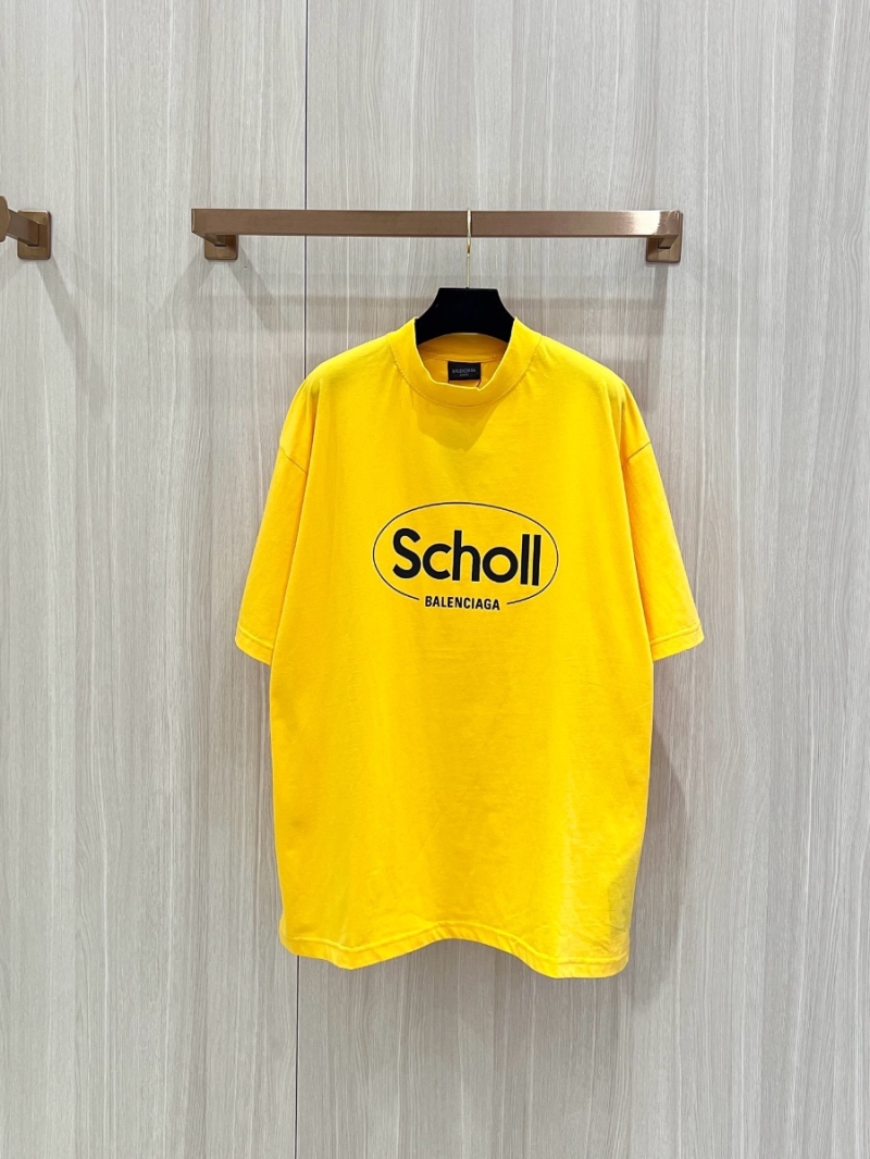 Balenciaga Refresh Series Artistic Printed T-Shirt Multi-Pattern yellow