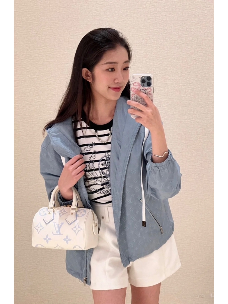 Louis Vuitton LV Resort Exclusive Monogram Hooded Parka - Misty Blue Elegance