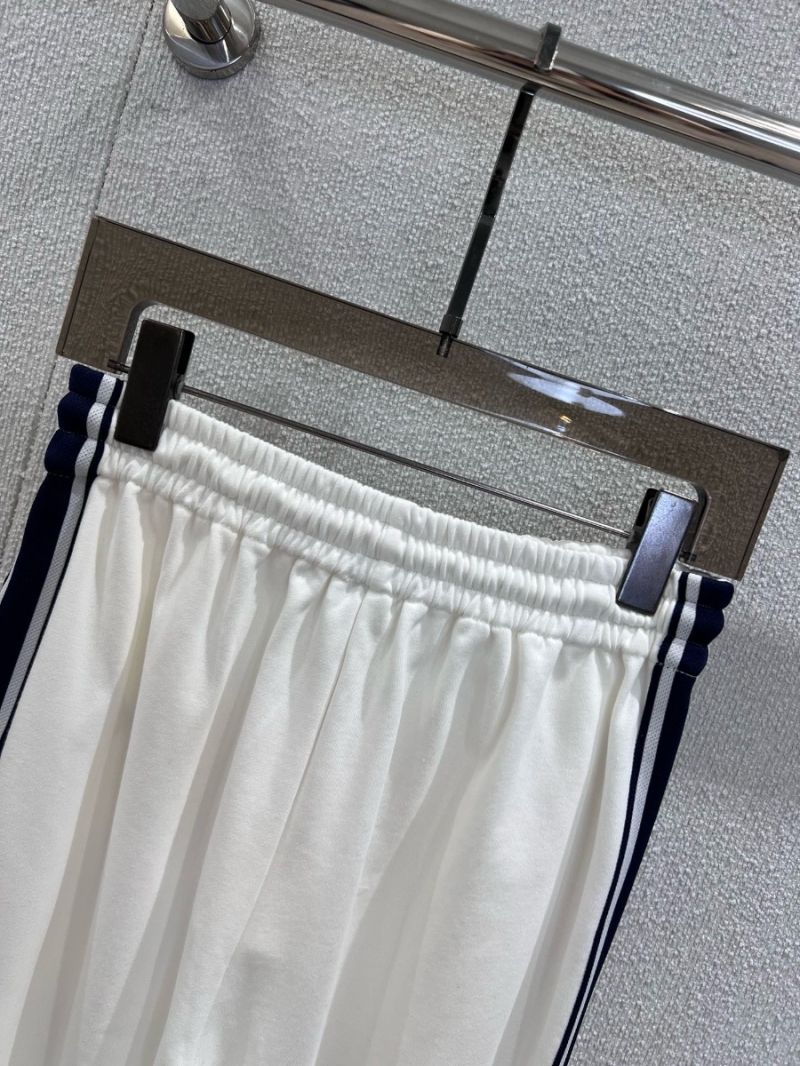 Celine Exclusive Triumph Arch Embroidery College Style Elastic Waist Pants