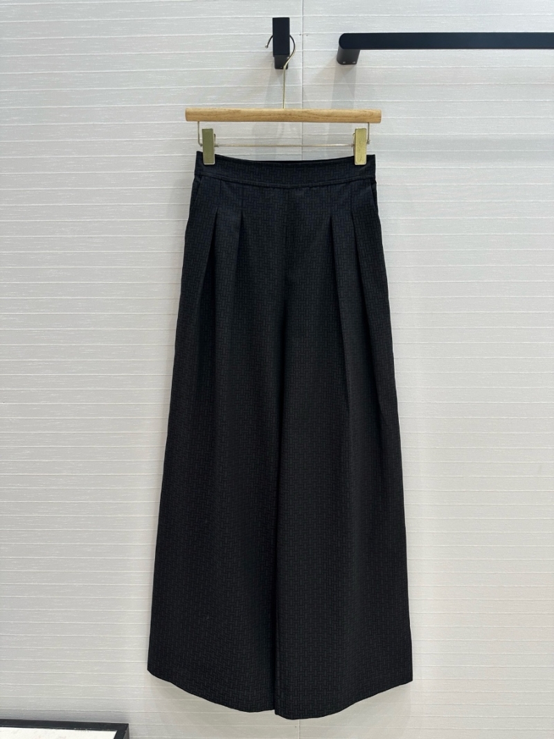 Exclusive Hermes 25s Early Spring Elastic High-Waist Pleated Cotton Trousers Black