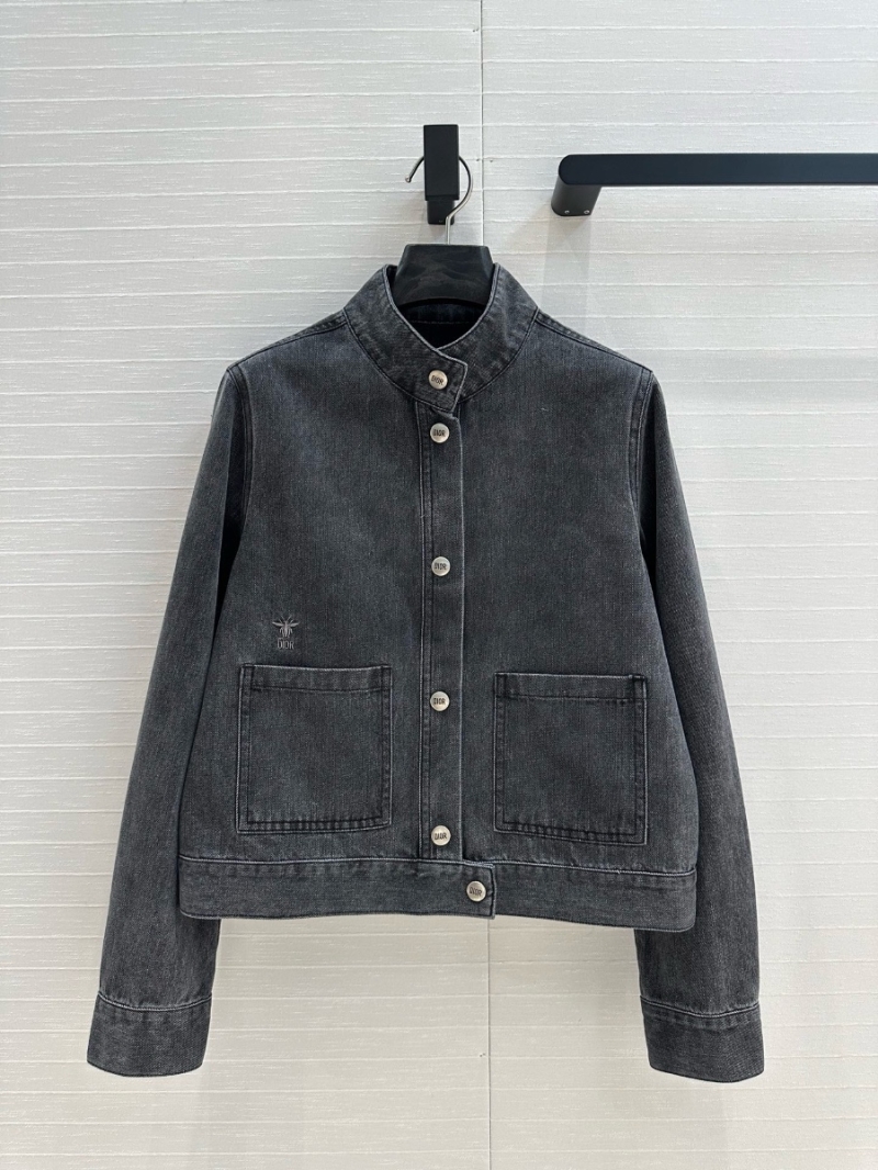 Dior MissDior Vintage Charcoal Grey Wash Denim Jacket