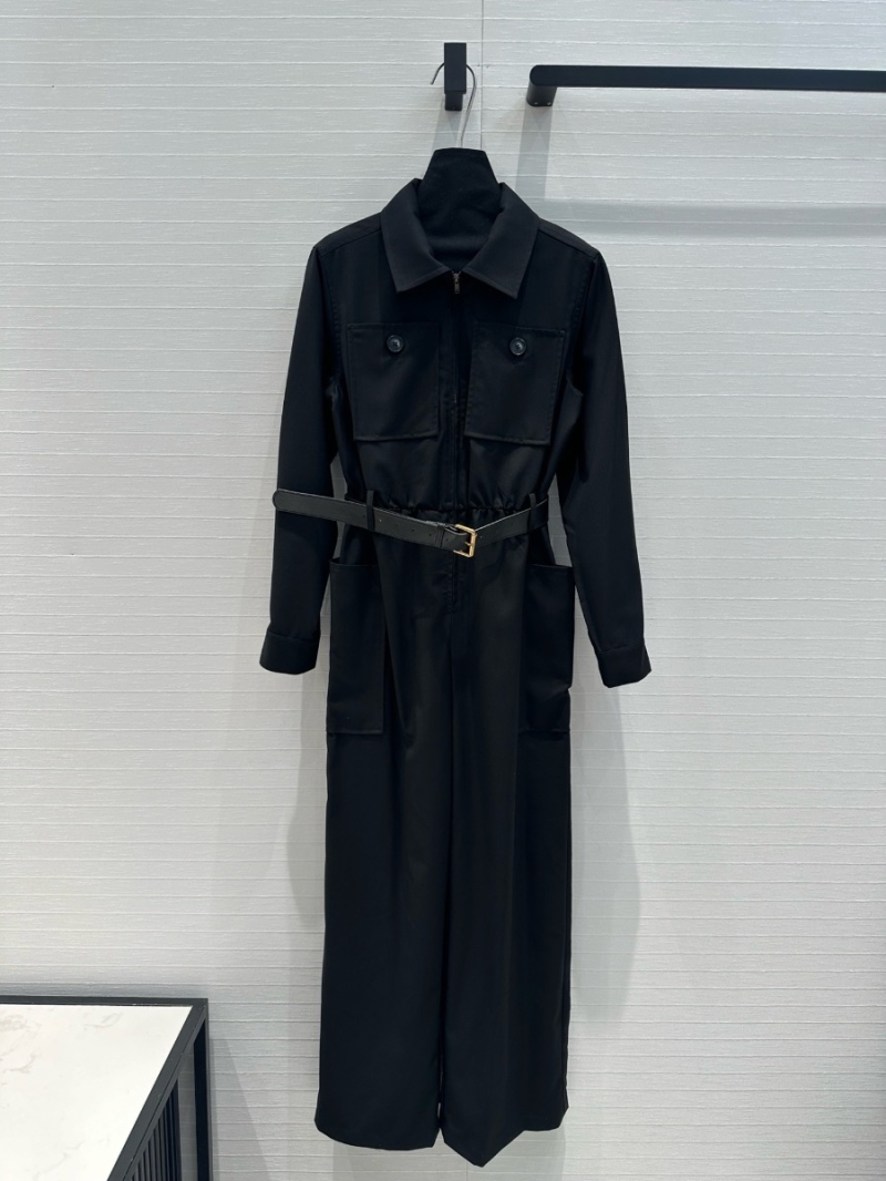 Saint Laurent YSL 24SS New Collection Utility Jumpsuit Black