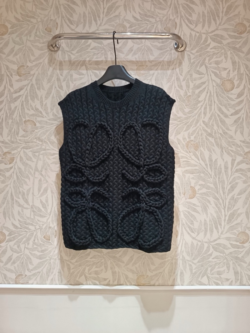Loewe 24FW Cable Knit Wool Vest