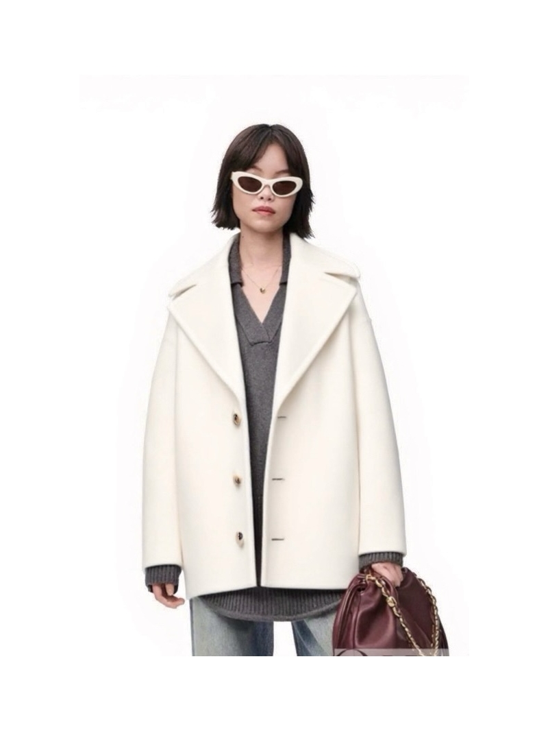 Loewe Exclusive Early Autumn Leather Appliqué Single-Breasted Blazer in Cream